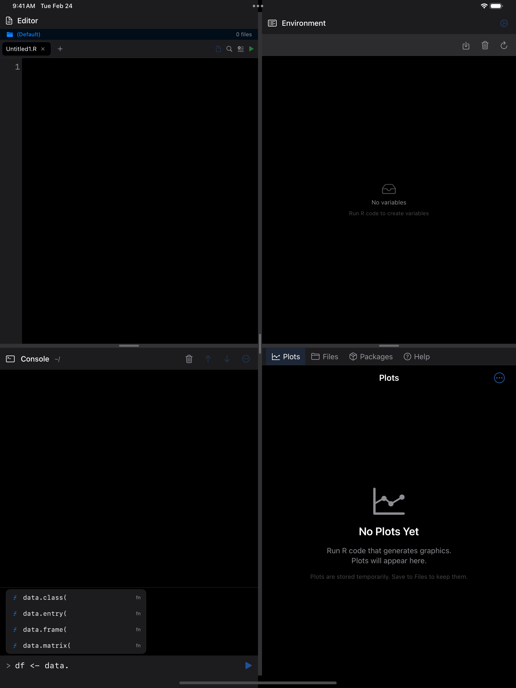 Console code completion on iPad