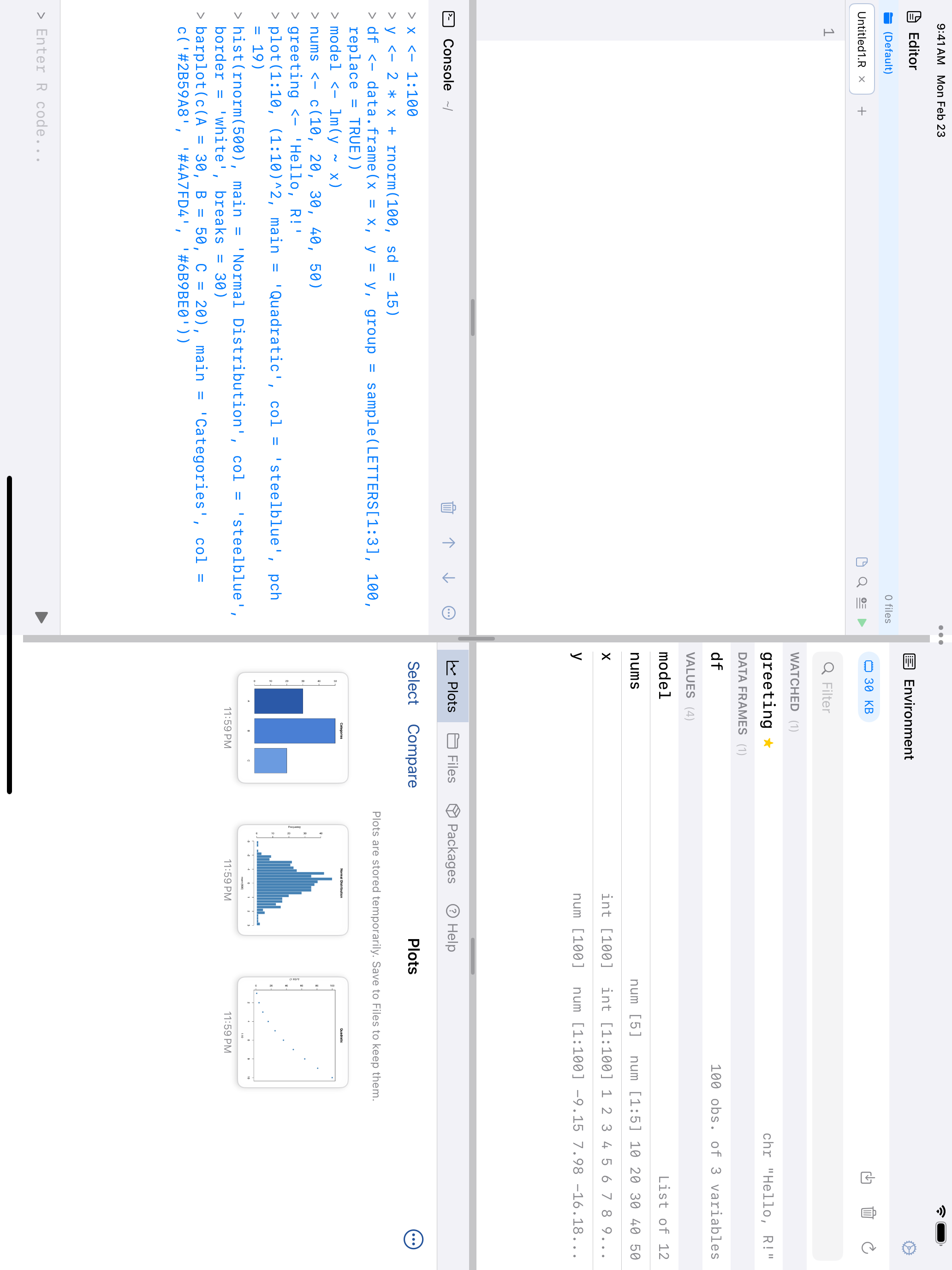 iPad Sidebar Navigation in landscape