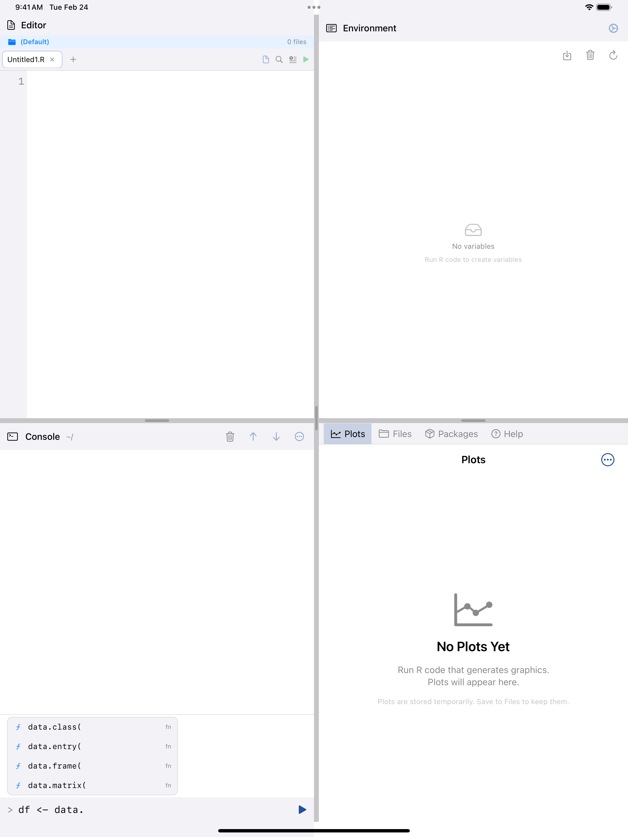 Console code completion on iPad