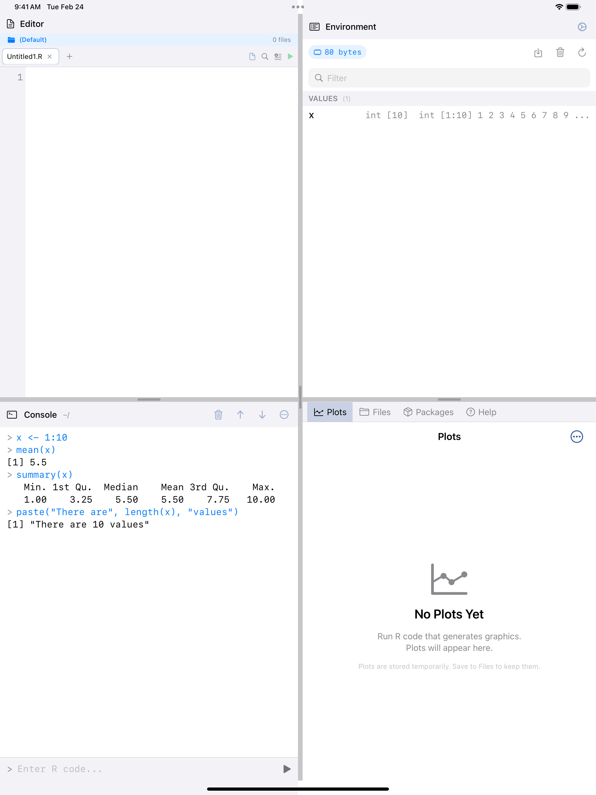 Execution history tab on iPad showing timestamped commands with success/failure badges