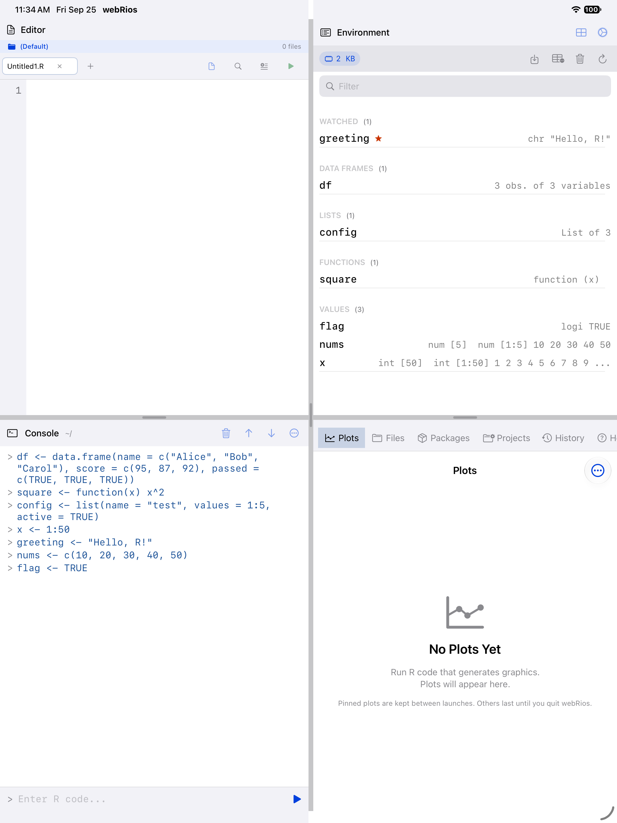 Long press context menu showing the Watch option on iPad