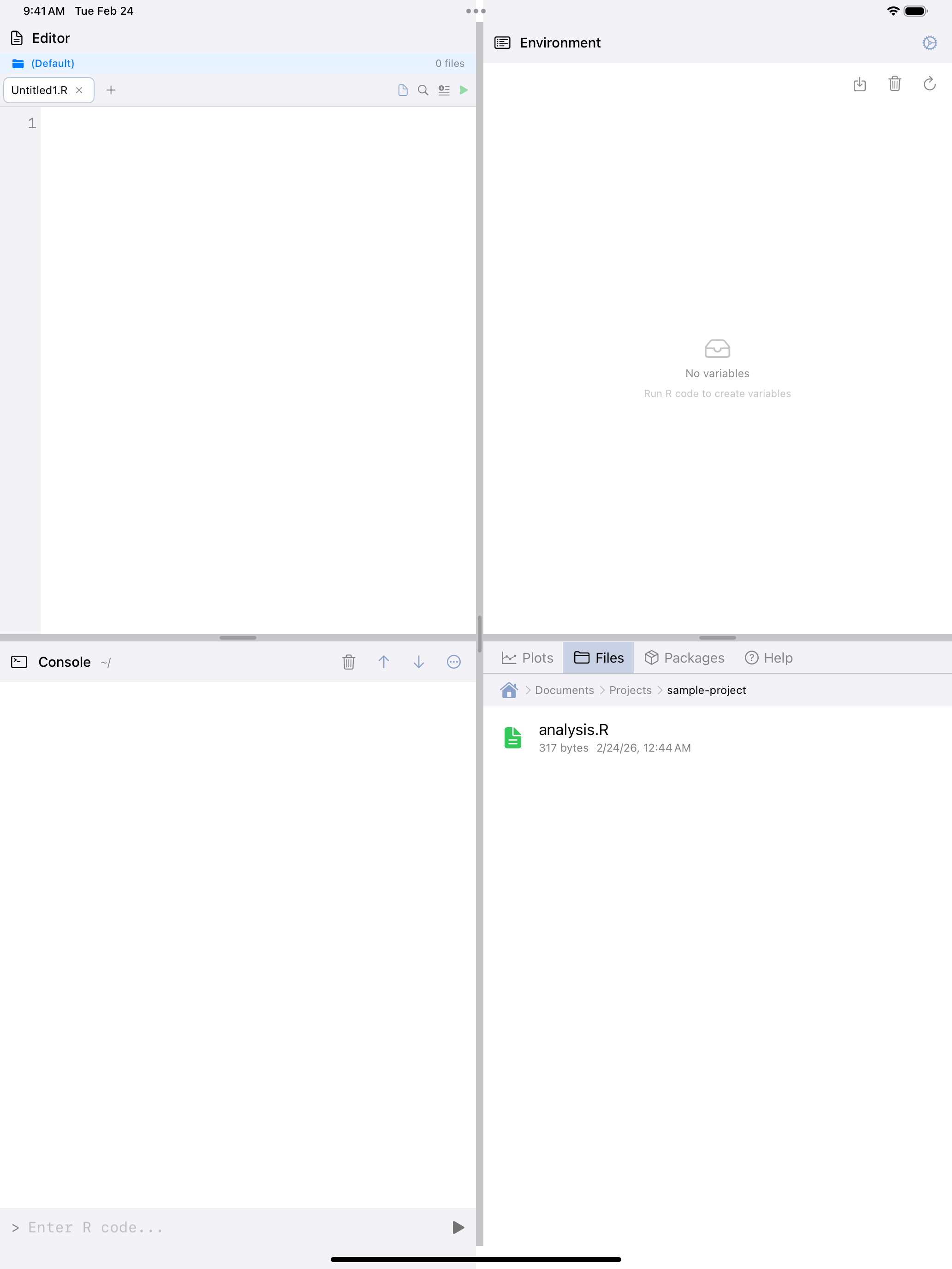File search filtering results on iPad