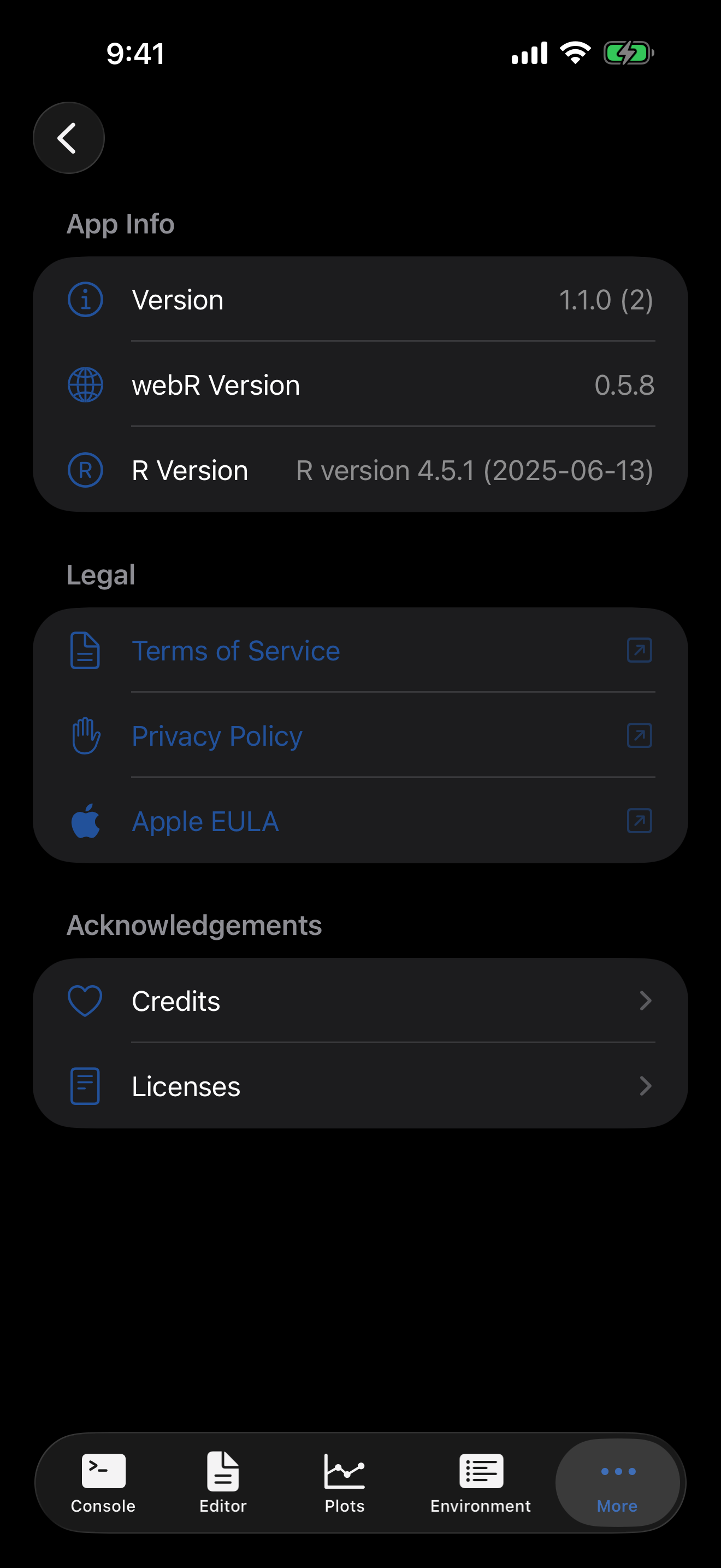 About settings on iPhone