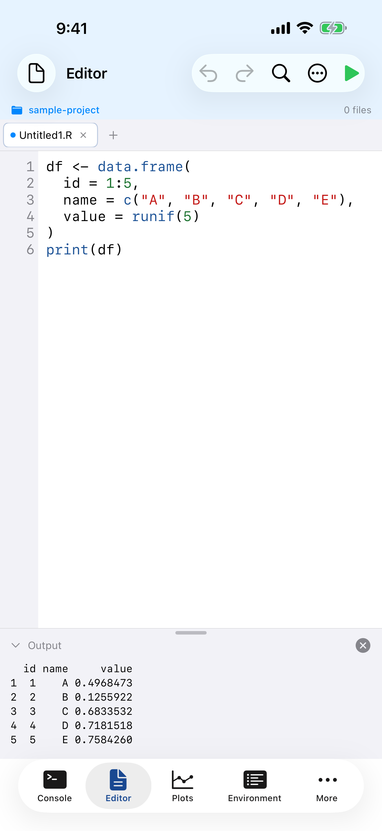 Snippet inserted and executed on iPhone