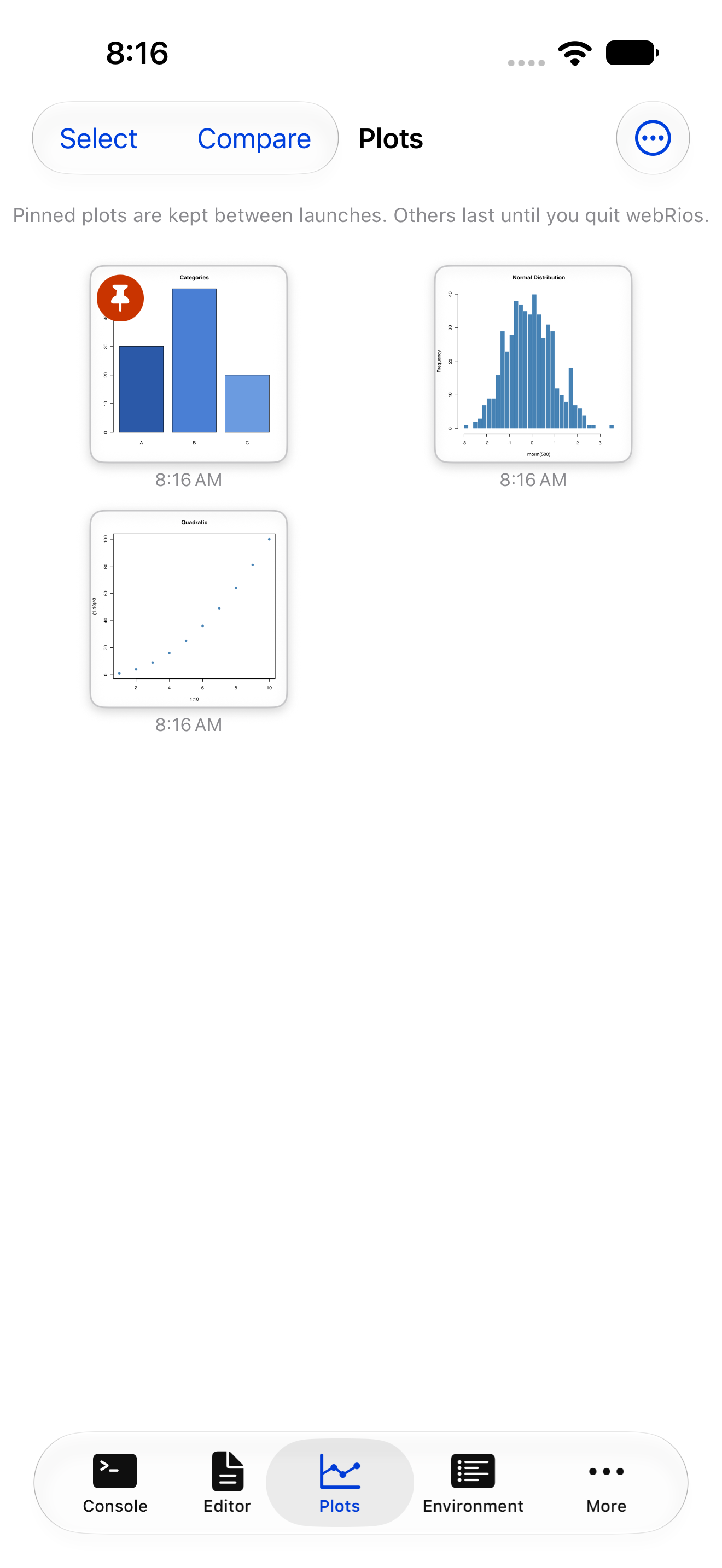 A pinned plot showing its orange badge on iPhone